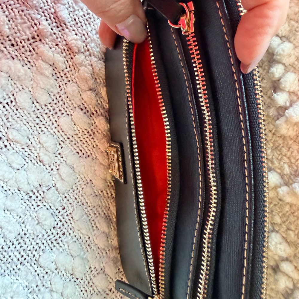 Dooney & Bourke Black Triple-Zip Wristlet 5x8 NWOT - Picture 10 of 11